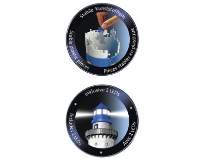 Ravensburger 3D Puzzle Maják v príboji Nočná edícia 216 dielikov