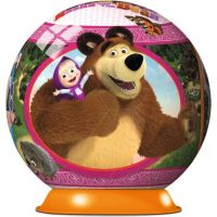 Ravensburger Puzzle 3D Máša a medvěd puzzleball 72 dílků 2