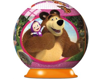 Ravensburger Puzzle 3D Máša a medvěd puzzleball 72 dílků