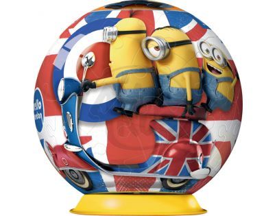Ravensburger 3D Mimoni Movie Puzzleball 54 dílků - Mimoni a motorka