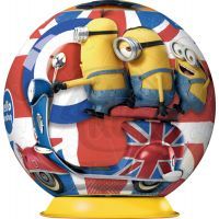 Ravensburger 3D Mimoni Movie Puzzleball 54 dílků - Mimoni a motorka 2