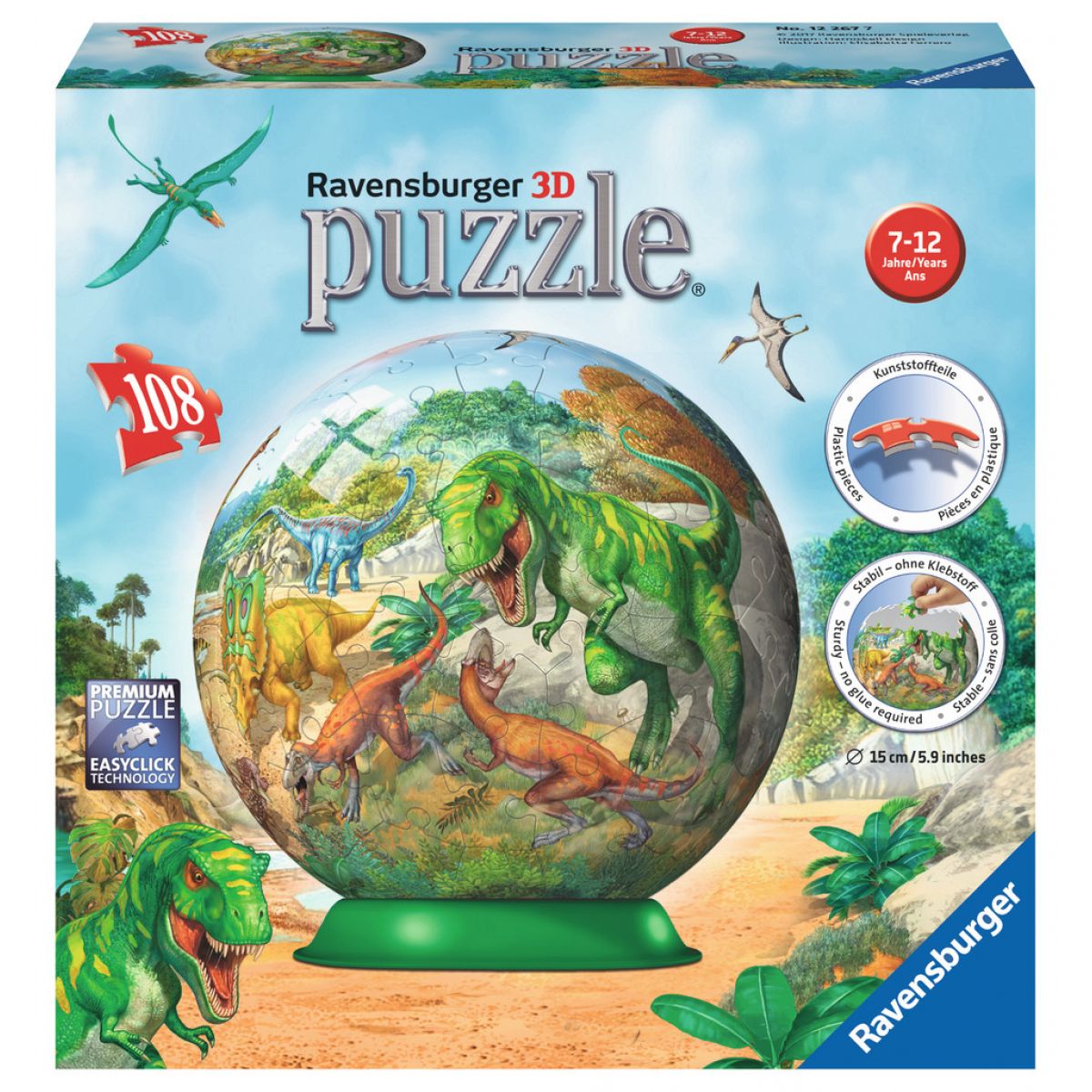 Ravensburger 3D Puzzleball 12267 Dinosauři 108 dílků