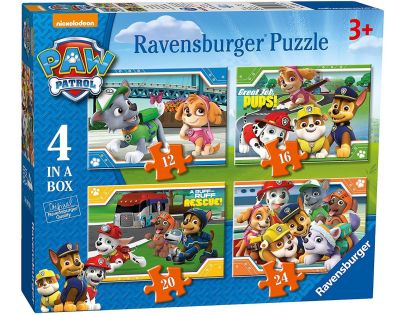 Ravensburger Puzzle 4 v 1 Labková patrola 72 dielikov