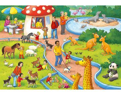 Ravensburger Puzzle Deň v Zoo 2 x 24 dielikov