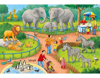 Ravensburger Puzzle Deň v Zoo 2 x 24 dielikov