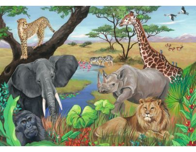 Ravensburger Puzzle Safari zvieratá 60 dielikov