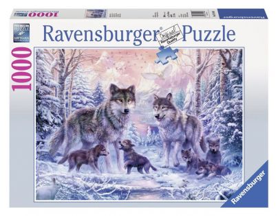 Ravensburger Puzzle Vlci v zimnej krajine 1000 dielikov
