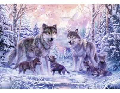 Ravensburger Puzzle Vlci v zimnej krajine 1000 dielikov