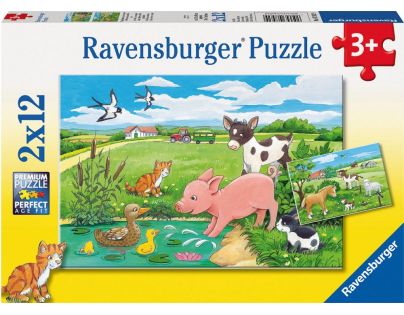 Ravensburger Domácí zvířátka 2 x 12 dílků