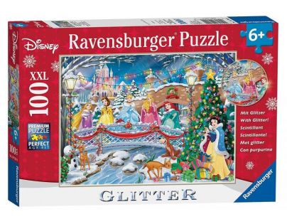 Ravensburger Glitter 107940 Disney Princezny: Vánoce 100 dílků