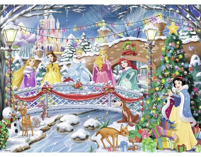 Ravensburger Glitter 107940 Disney Princezny: Vánoce 100 dílků