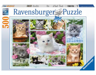 Ravensburger Puzzle Mačiatko v koši 500 dielikov