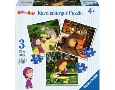 Ravensburger Máša a medvěd 3v1