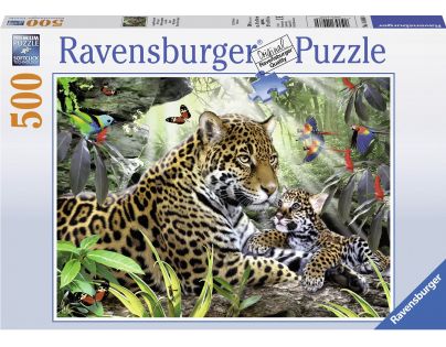RAVENSBURGER 500 dílků H. Robinson: Jaguáří mládě