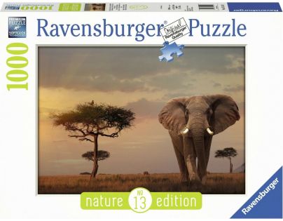 Ravensburger Puzzle Nature Slony v národnom parku Massai Mara 1000 dielikov