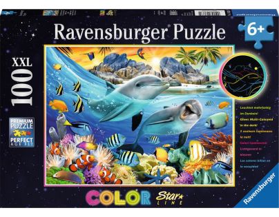 Ravensburger puzzle Podmořský svět s delfíny 100 dílků svítící