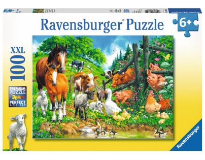 Ravensburger Puzzle Premium Zvieratá spolu 100 XXL dielikov