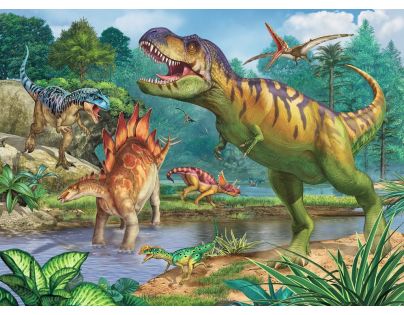 Ravensburger Puzzle Premium Svet dinosaurov 100XXL dielikov + Coloring Booklet