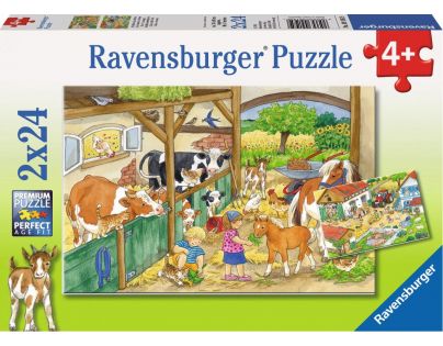 Ravensburger Puzzle Radostný život na venkově 2 x 24 dílků
