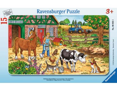 Ravensburger Puzzle Šťastný život na statku 15 dielikov