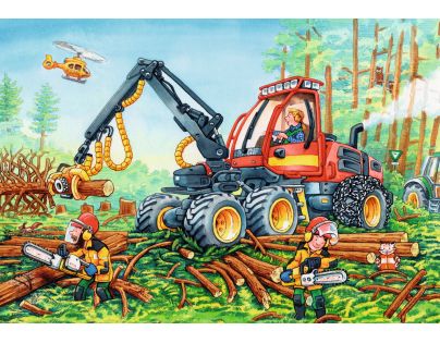 Ravensburger Puzzle Stroje v akci 2 x 24 dílků