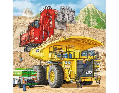 Ravensburger Puzzle Veľké pracovné stroje 3 x 49 dielikov