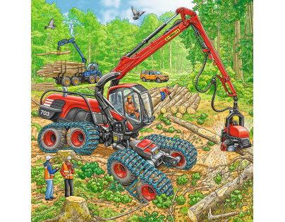 Ravensburger Puzzle Veľké pracovné stroje 3 x 49 dielikov