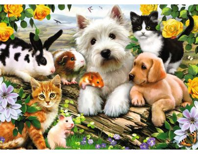 Ravensburger Puzzle Veselé priateľstvo zvierat 300 dielikov