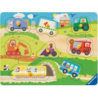 Ravensburger Puzzle Wooden 036844 Oblíbená vozidla 8 dílků Ravensburger Puzzle Wooden 036844 Oblíbená vozidla 8 dílků