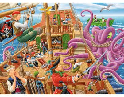 Ravensburger Puzzle XXL Dobrodružstvo na pirátskej lodi 100 dielikov
