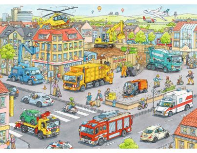Ravensburger Puzzle Vozidlá v meste 100 XXL dielikov