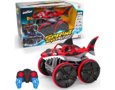 HM Studio RC obojživelné auto žralok červený