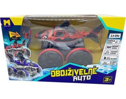 HM Studio RC obojživelné auto žralok červený