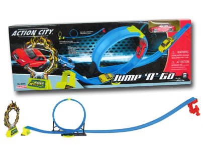 REALTOY Dráha vystřelovací s otočkou + autíčko