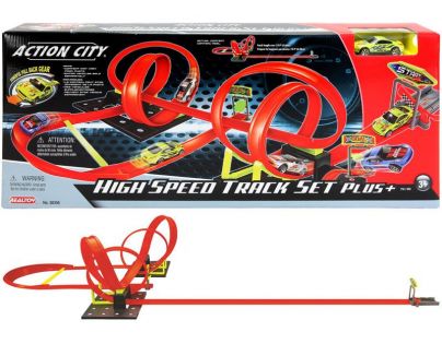 Realtoy Dráha vystřelovací s otočkou a autíčkem