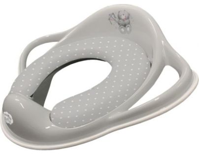 Redukcia na WC s úchytkami mäkká Macko šedá