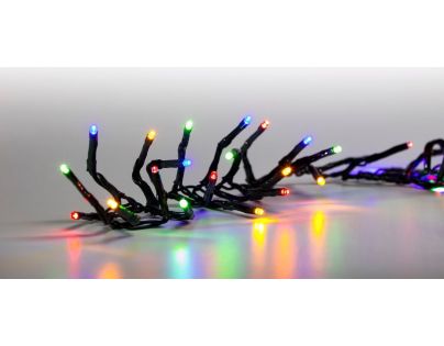 Reťaz svetelný 100 LED 5 m farebná zelený kábel 8 funkcií