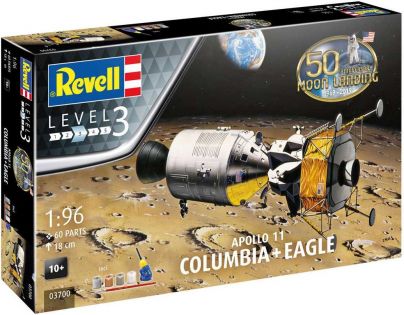 Revell Gift-Set 03700 Apollo 11 Columbia & Eagle 50 Years Moon Landing 1:96
