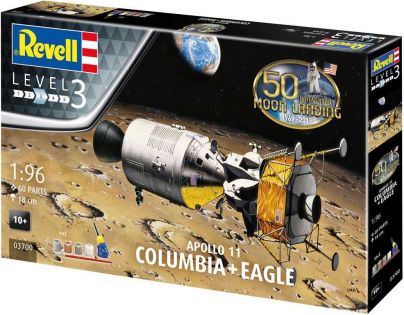 Revell Gift-Set 03700 Apollo 11 Columbia & Eagle 50 Years Moon Landing 1:96