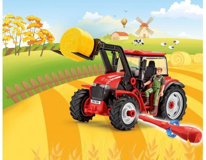 Revell Junior Kit traktor s figúrkou 1 : 20 červený