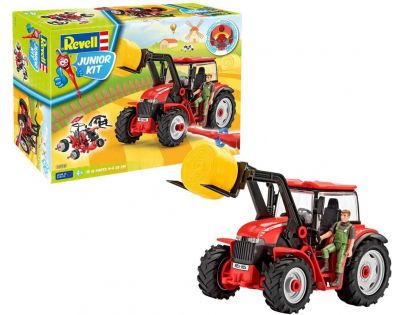 Revell Junior Kit traktor s figúrkou 1 : 20 červený
