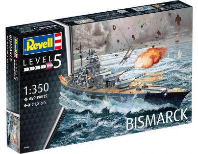 Revell Plastic ModelKit loď Battleship Bismarck 1: 350