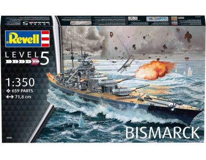 Revell Plastic ModelKit loď Battleship Bismarck 1: 350