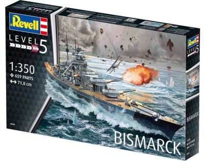 Revell Plastic ModelKit loď Battleship Bismarck 1: 350