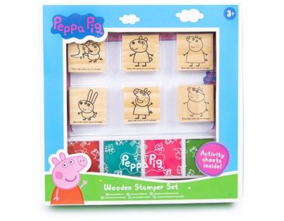 RMS Drevená sada pečiatok Prasiatko Peppa