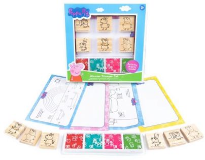 RMS Drevená sada pečiatok Prasiatko Peppa