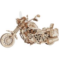 RoboTime 3D Drevené mechanické puzzle Motorka cruiser