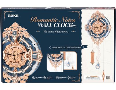 RoboTime 3D drevené mechanické puzzle Nástenné hodiny