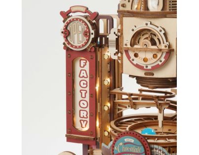 RoboTime 3D skladačka guličkovej dráhy Továreň na čokoládu