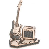 RoboTime drevené 3D puzzle Elektrická gitara